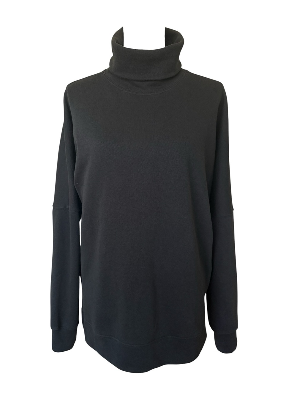 "Mile(s) by Madewell Black Turtleneck Pullover Sweatshirt Size Large"